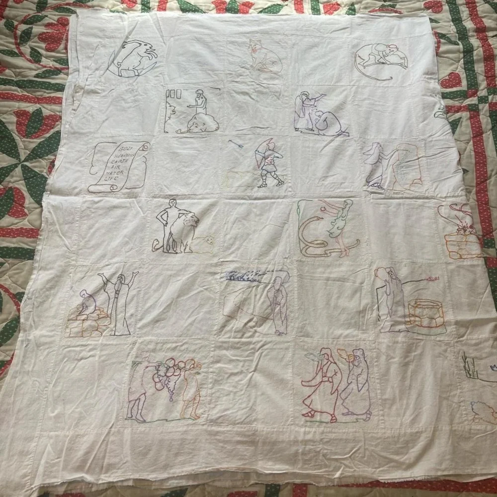 Vintage quilt topper
